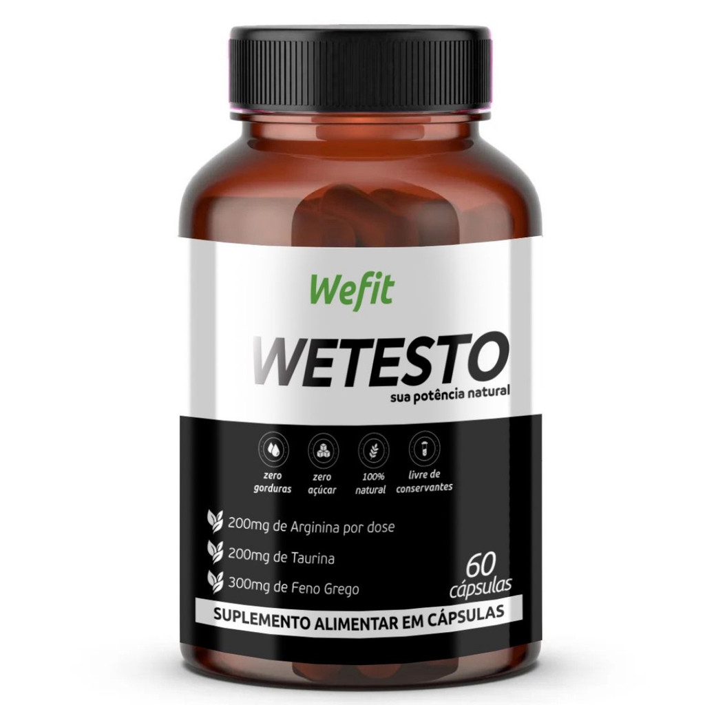 Wetesto Com Feno Grego Pote Com 60 Cápsulas Wefit em Oferta na Shopee