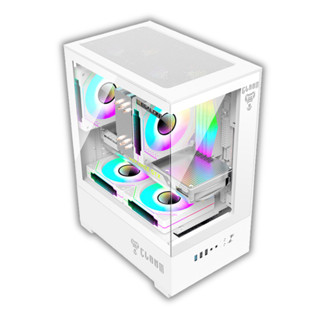 Gabinete Gamer Snow Megalon + Fan Branca + Controladora Clanm em Oferta na Shopee