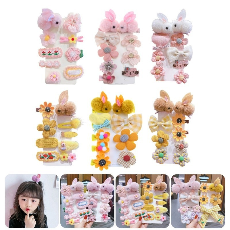 hi Kids Grampos De Cabelo De Pano Com Desenhos De Coelho Acessórios Fofos Para Meninas