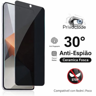 Película Cerâmica Fosca Privacidade Xiaomi Poco F3 F4 F5 F5 Pro F6 Pro F7 Proteção Tela Anti Espião em Oferta na Shopee
