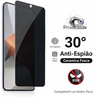 Película Cerâmica Fosca Privacidade Xiaomi Poco X4 X5 X6 X6 Pro X7 X8 Pro Proteção Tela Anti Espião