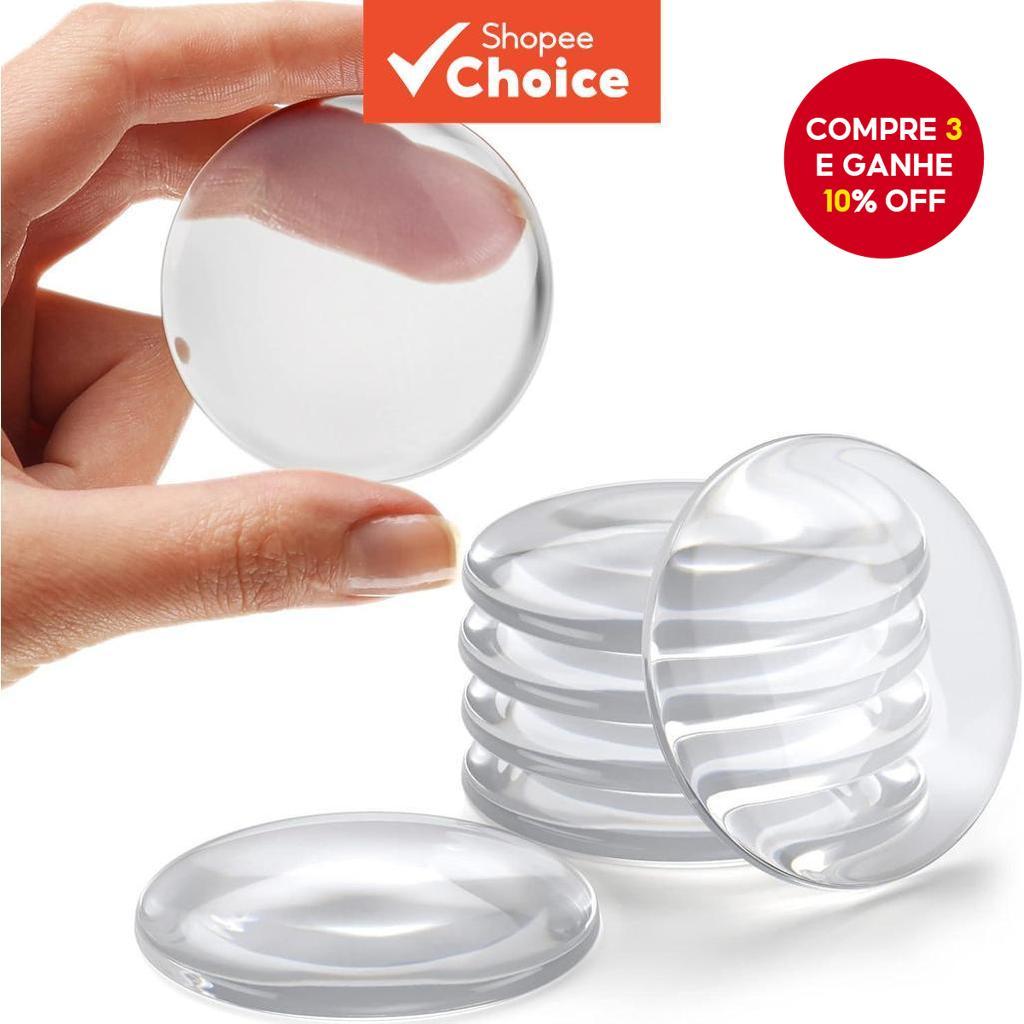 Protetor De Porta De Silicone Transparente | Redução De Ruído E Proteção De Parede