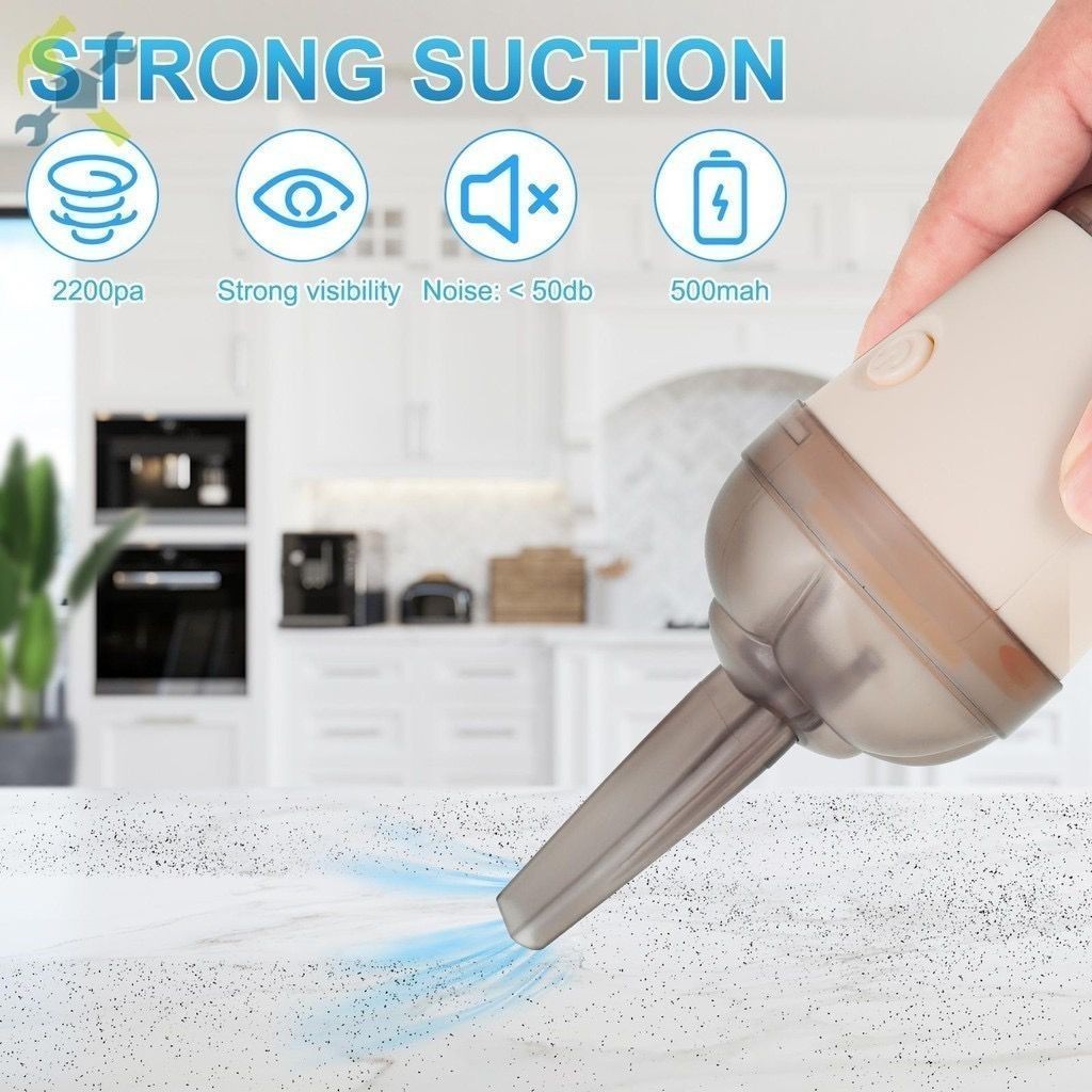 Mini Aspirador de Pó Portátil Espanador de Ar Leve Sem Fio Portátil Recarregável Para Mesa,Carro