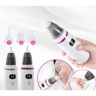 higienizador aspirador nasal e para ouvidos elétrico usb [ para limpar o nariz e o ouvido de bebês em Oferta na Shopee
