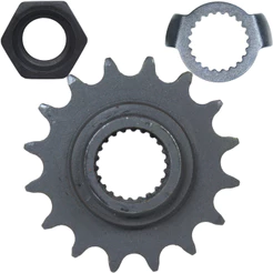 Pinhão de transmissão relação 16 dentes 428 YS250 FZ250 Fazer 2006 em diante XTZ250 Lander 2007 a 2008 com porca e trava
