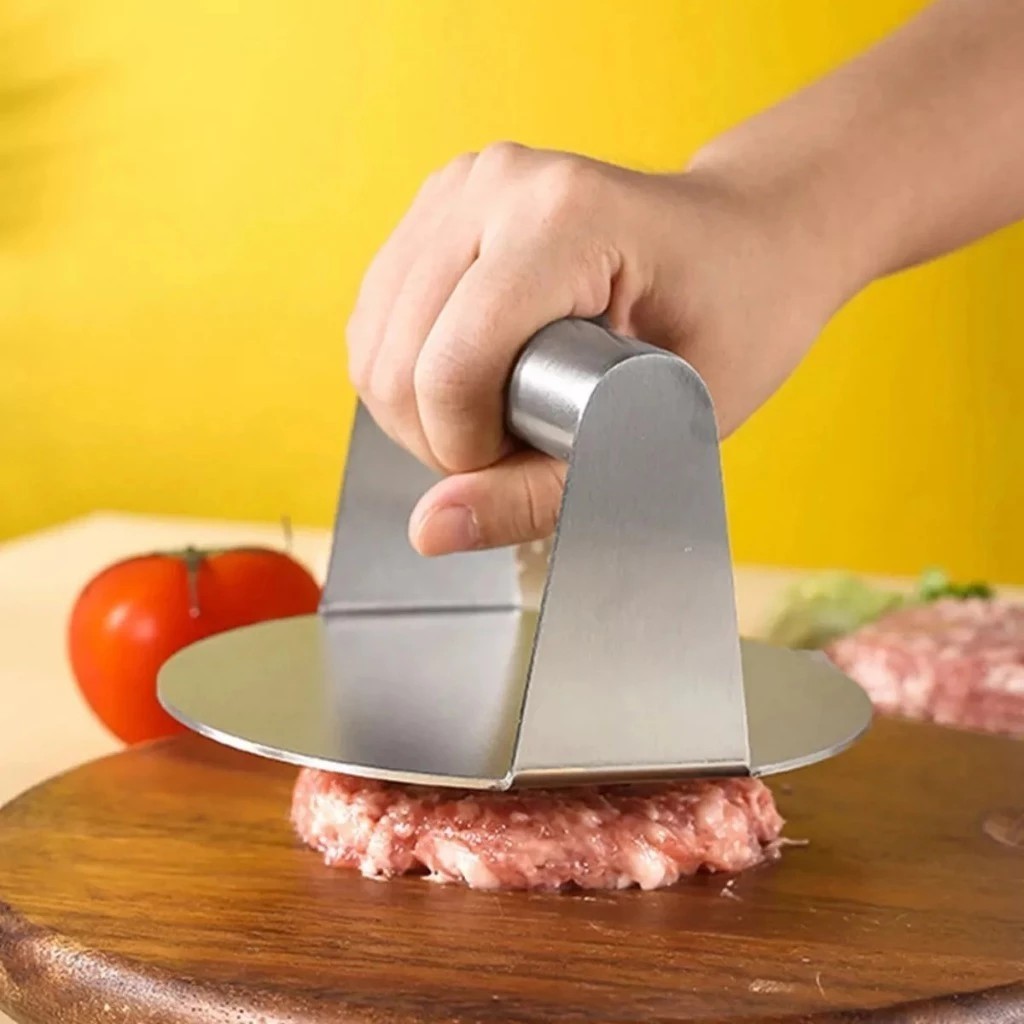 Prensa Smash Burger Aço Inox Prensador Profissional Hambúrguer Chapa Artesanal Amassador De Carne em Oferta na Shopee