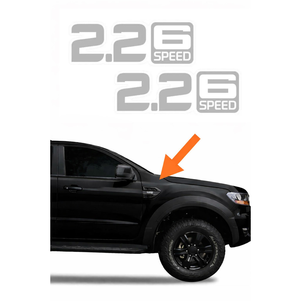 Par Adesivo Ford Ranger 2.2 6 Emblema Lateral Caminhonete