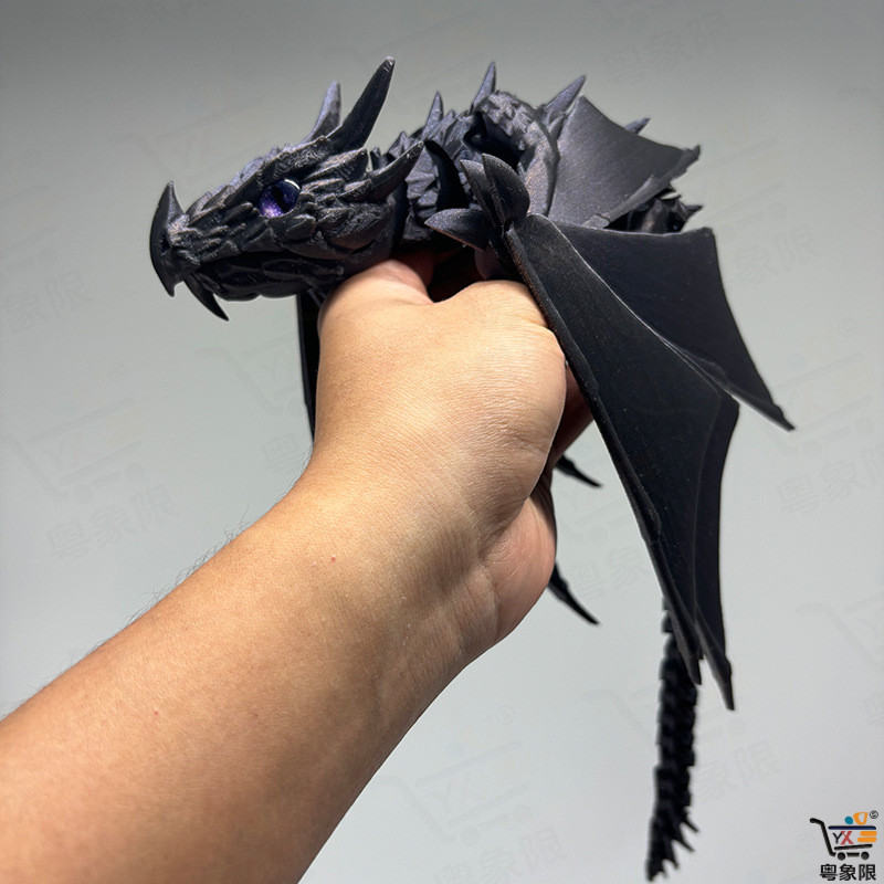 Impressão 3D Dragão Voador Dragão Maligno Dragão de 30cm com Articulações Móveis Pode Abrir a Boca Várias cores