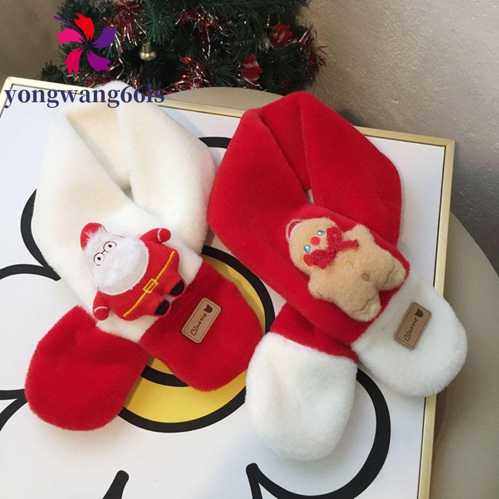 YONGWANG Lenço Cruzado De Pelúcia De Natal , Boneca De Cor Contrastante , Silenciador De Lã Infantil , Boneco De Neve