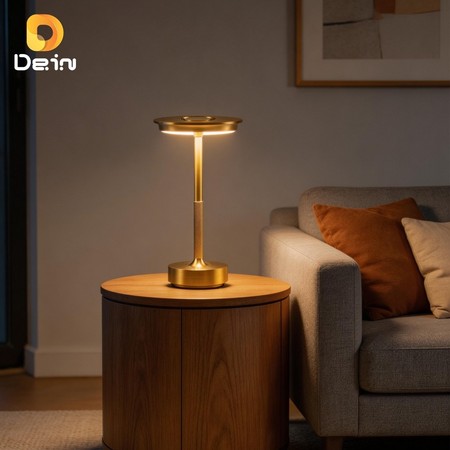 Luminária LED Sem Fio Touch Recarregável 3 Cores de Luz Moderna Minimalista Mesa