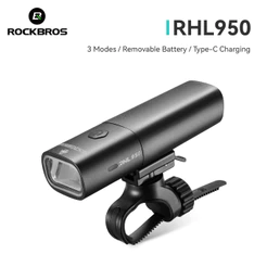 Luz Frontal De Bicicleta ROCKBROS Com Bateria Substituível Farol De 950 Lúmens Super Brilhante 3 Modos Para Passeios Not
