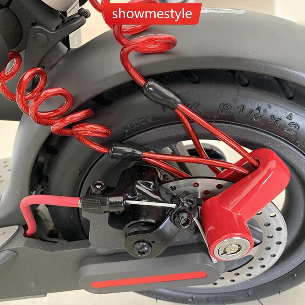SMS Trava Antifurto De Segurança Para Motocicleta , De Freio A Disco Scooter Elétrica Com Fio De Aço , Bicicleta , Mount