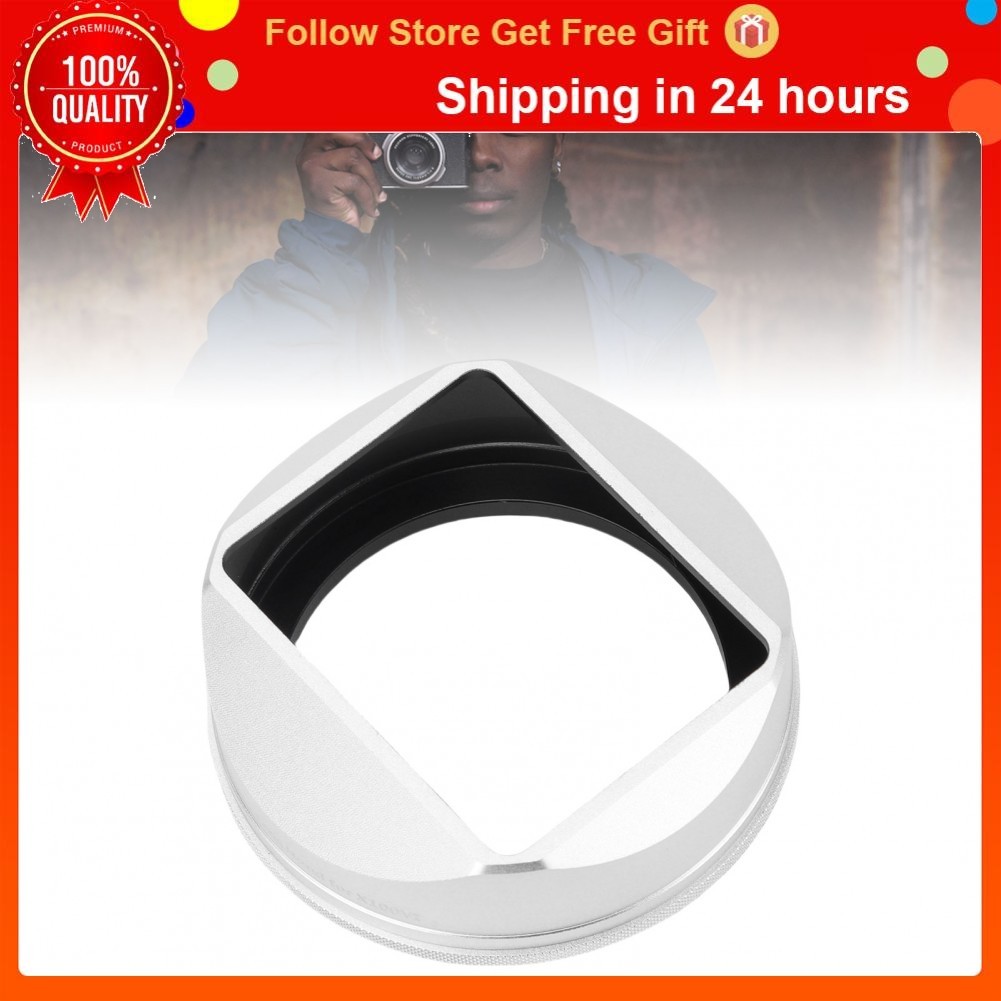Swsww Capa de lente quadrada de metal Gugxiom adequada para acessórios FUJIFILM X100VI Instalação de rosca de câmera em