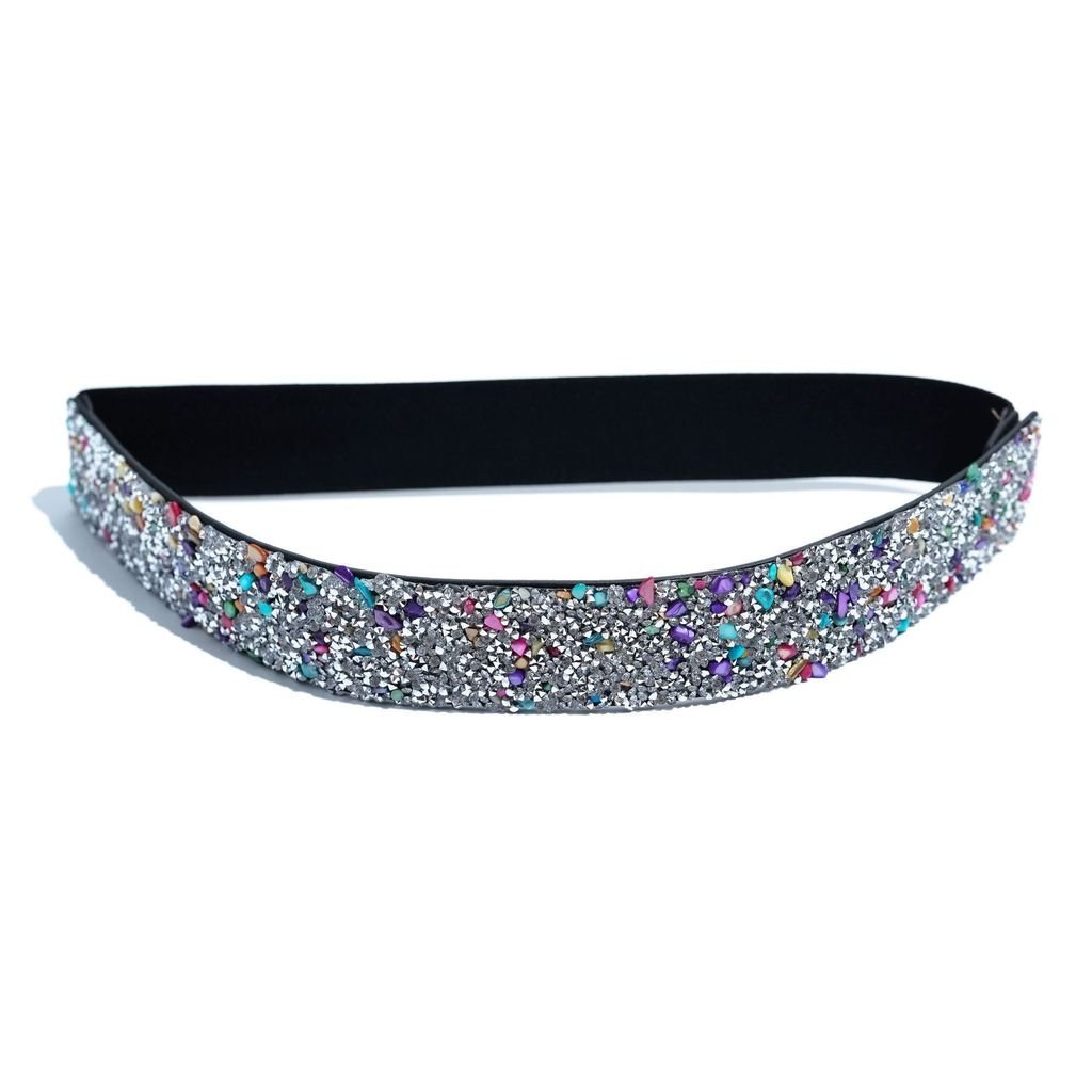 Cinto de Cintura Decorado com Strass para Vestido Feminino, Cinto Largo Casual Brilhante Estilo Coreano, Cinto Elegante