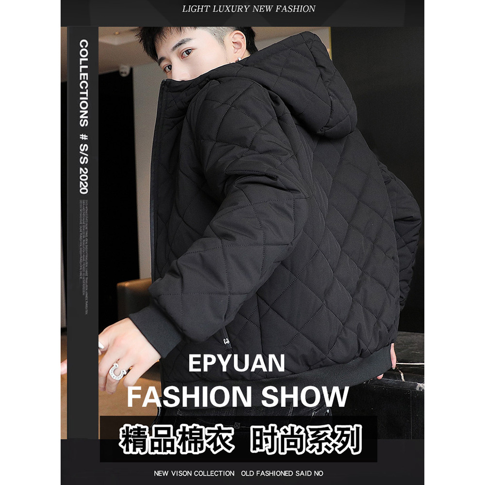 Roupas acolchoadas masculinas inverno novo estilo Street Wear jaqueta masculina na moda com capuz roupas acolchoadas vel