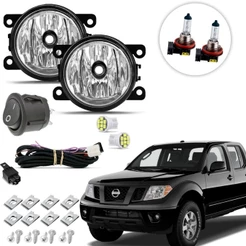 Kit farol de Milha Neblina Auxiliar Nissan Frontier 2012 2013 2014 2015