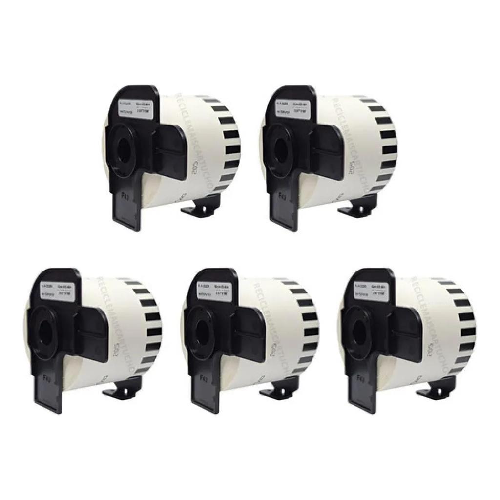 Kit 5x Etiqueta Térmica Compatível Dk2205 Ql 800 810w 62x30m