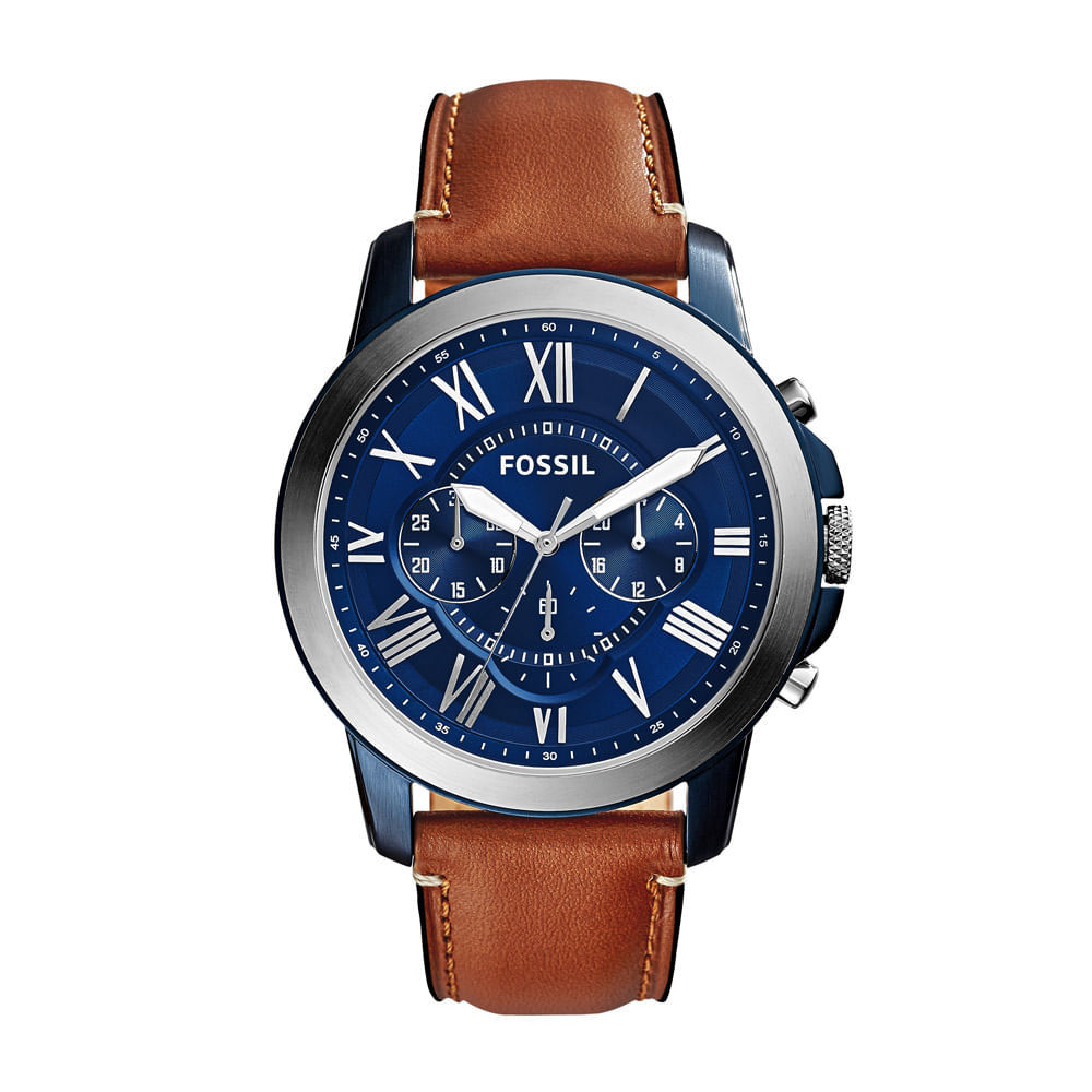 Relógio Fossil Masculino Grant Azul - FS5151/0AN