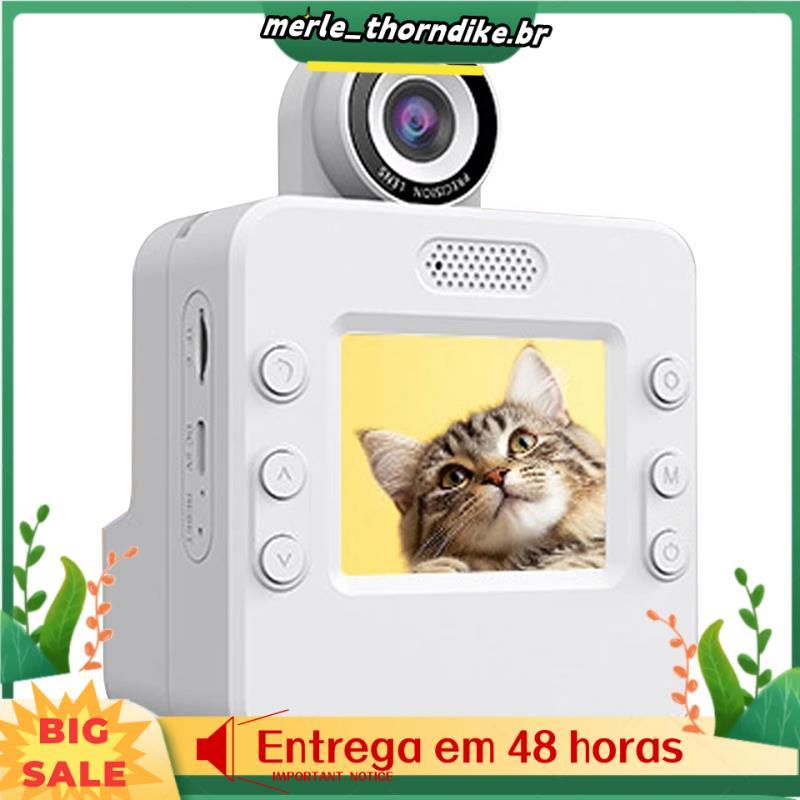 Câmera Térmica De Impressão 1080P Portátil Com Tela De 2.4 Polegadas