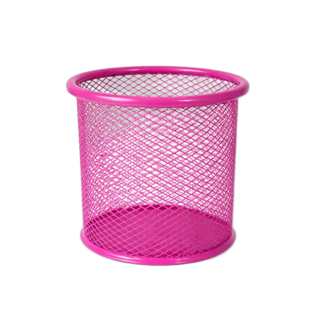 Porta Lápis Caneta Pincel Clips para Escritório Rosa Escuro