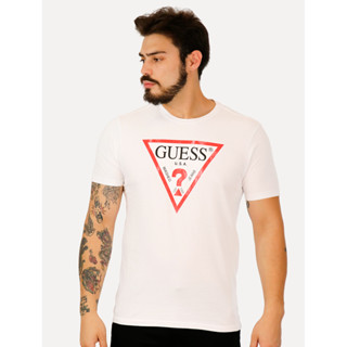 Camiseta Guess Masculina Grunge Logo Print Branca em Oferta na Shopee