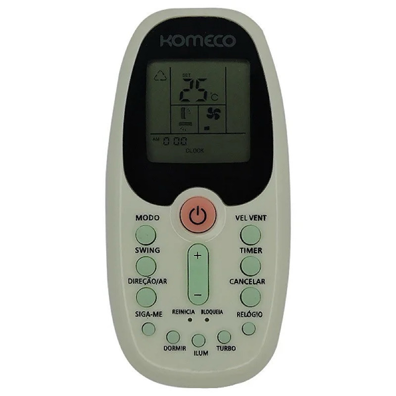Controle Remoto Para Ar Condicionado Split Komeco - 8020 + Pilhas