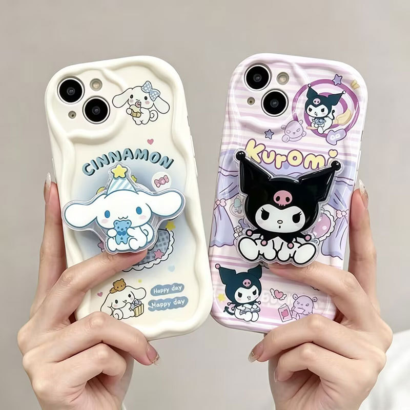 Cinnamoroll Kuromi Suporte Capa De Telefone Para Samsung A57 5G A56 A17 A07 A37 A55 A16 A06 A54 A15 A14 A12 A53 A32 A34 
