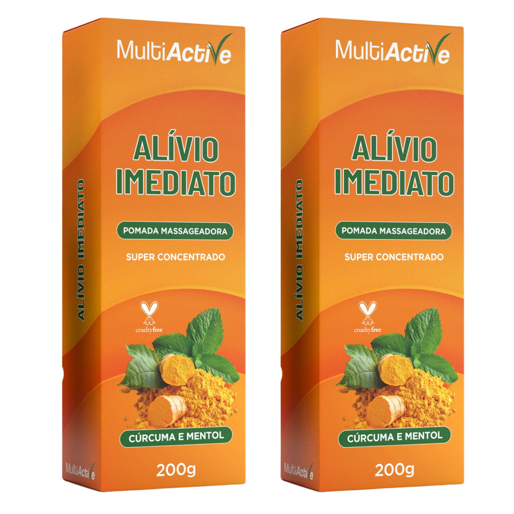 Kit 2 Pomada Massagem Arnica Extra Forte Mentol Eucalipto Copaiba Curcuma Alivio cansaço Corporal Refrescante Alivio Ime