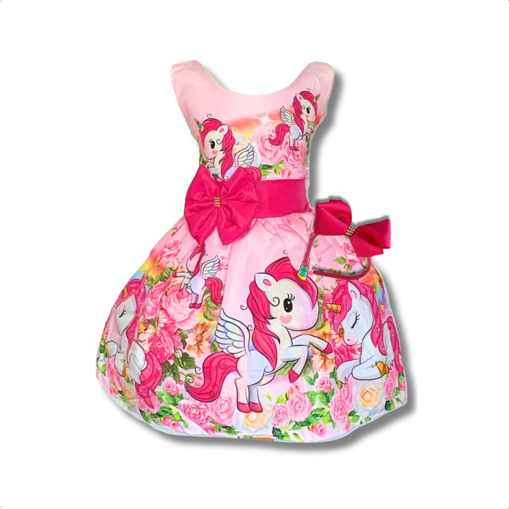 Vestido Temático Unicórnio Cute