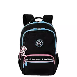 Mochila 2 Compartimentos Paul Frank Fun - Preto e Rosa