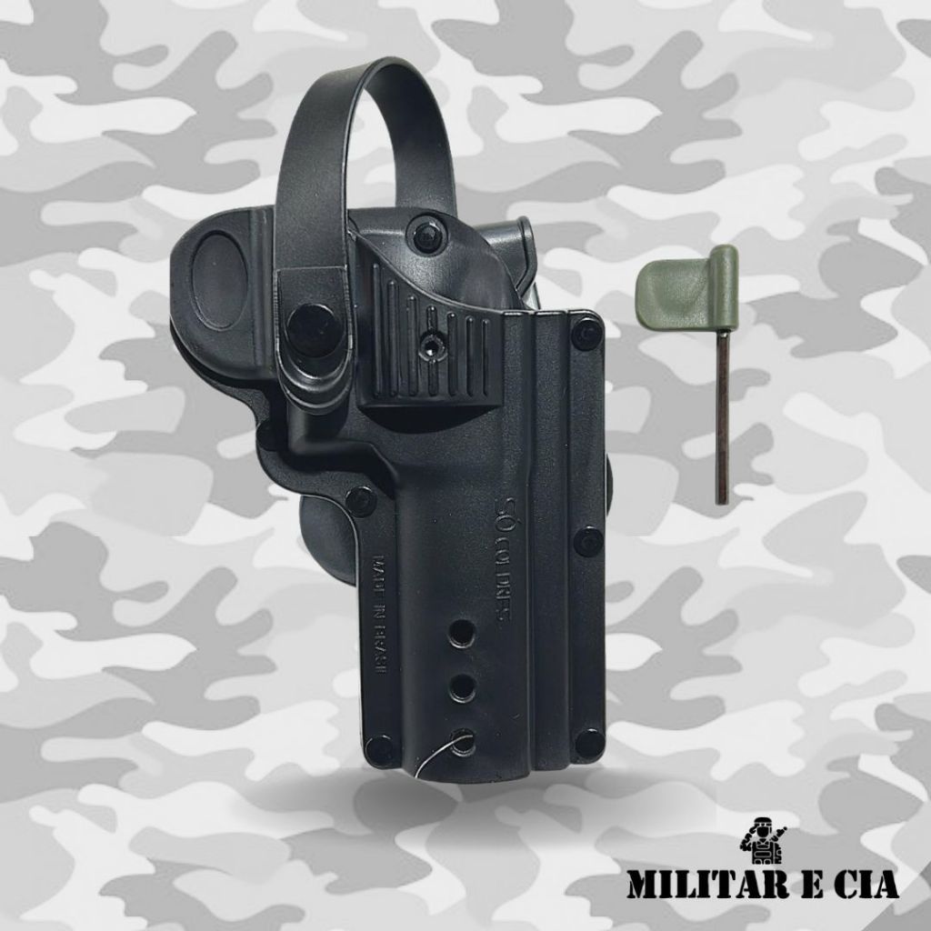 Coldre Preto De Cintura Para Revolver 6 Tiros SÓ COLDRES