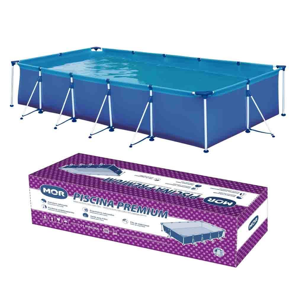 Piscina Retangular 7600 Litros Estruturada Premium Mor em Oferta na Shopee