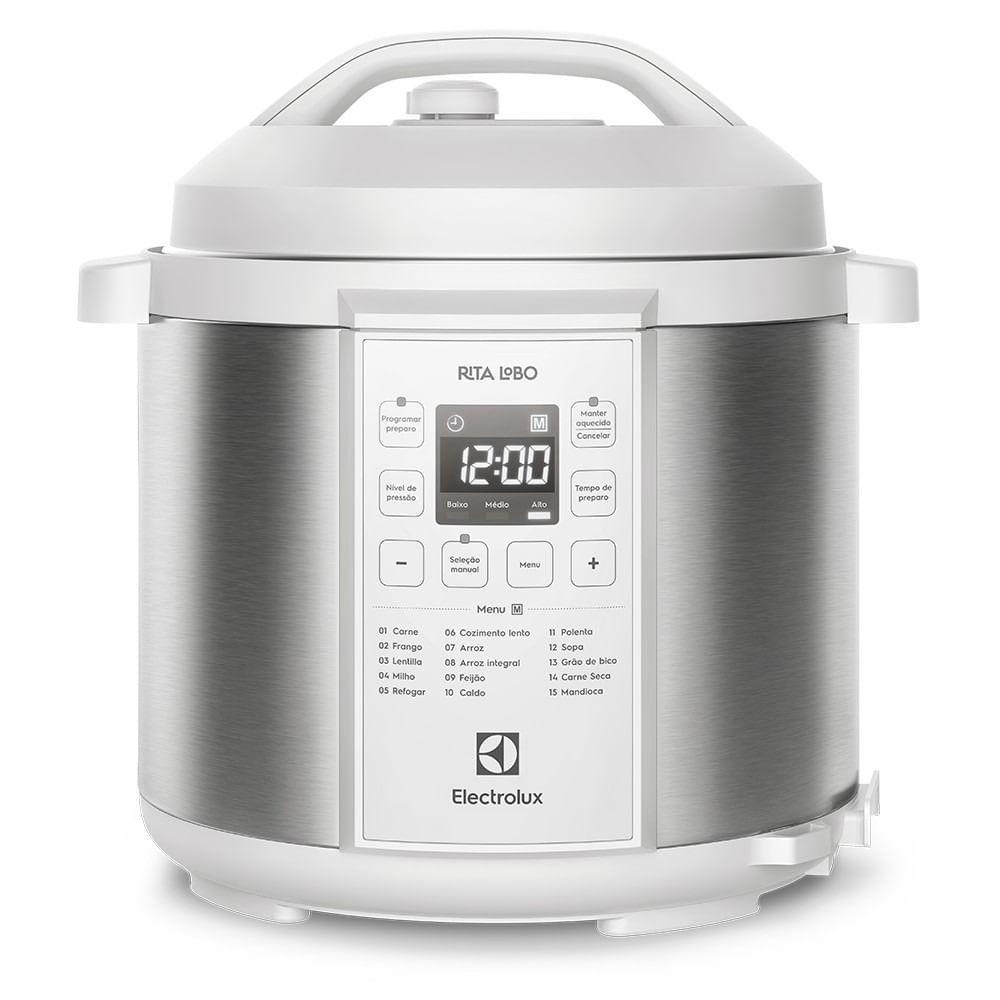 Panela de Pressão Elétrica Electrolux por Rita Lobo 6L Branca Experience Digital (PCC21) em Oferta na Shopee