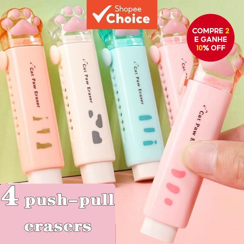 Kawaii Cat Paw Eraser Apagador de Lápis Bonito para Estudantes Material Escolar em Oferta na Shopee