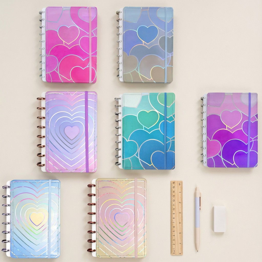 Caderno Desenho de Coração Capa Dura E Contracapa De 08/10 Discos-MÉDIO(A5)/GRANDE(B5) em Oferta na Shopee