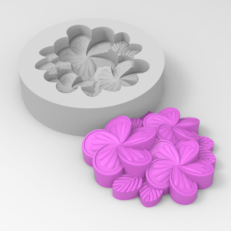 Molde de Silicone Arranjo de Flores Jasmim para Velas em Copo - Buquê Decorativo