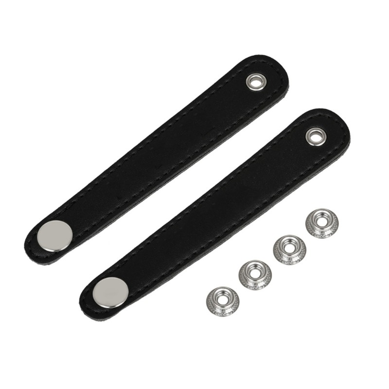 LI * Elegante Pulseira Fole Acordeão Preto Couro Encaixes Metal Oferecendo Aparência Profissiona