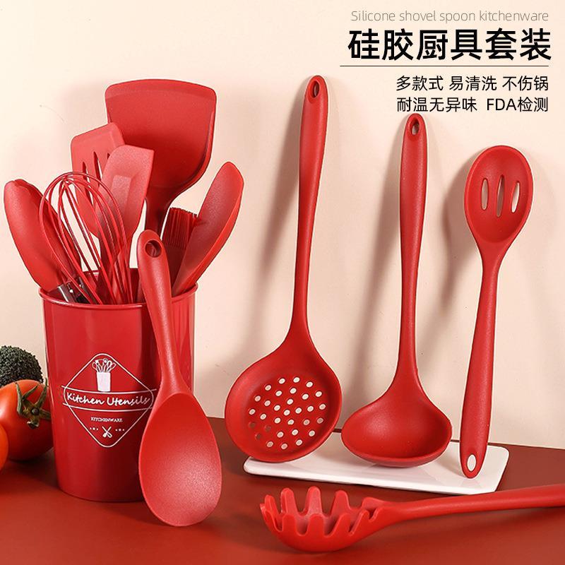 Utensílios de cozinha com tudo incluído Conjunto de 12 peças Espátula de Silicone Panela antiaderente Colher especial de