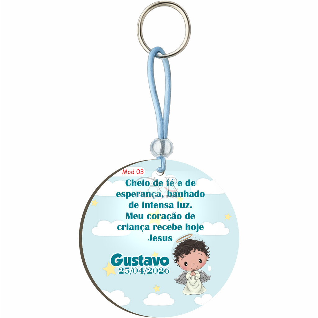 Lembrancinhas BATIZADO Chaveiro MDF personalizado Aniversário Menina Menino