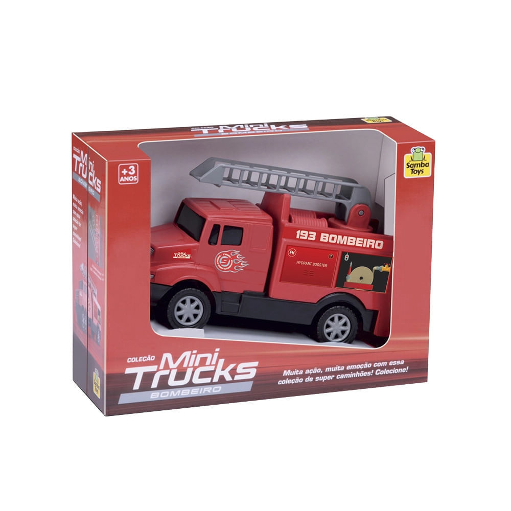 Caminhão Mini Truck Samba Toys Bombeiro em Oferta na Shopee