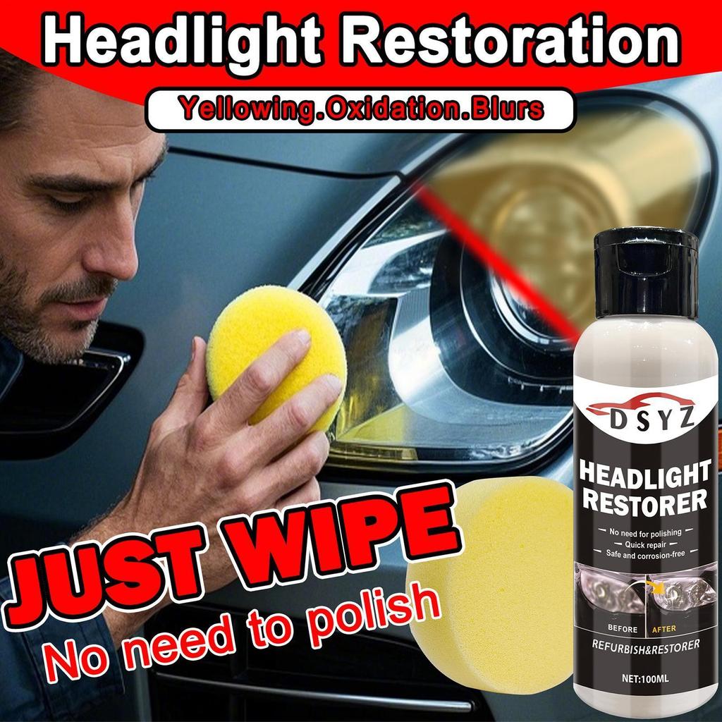 Kit De Limpeza De Farol , Restaurador De Reparo De Revestimento , 100ml , Limpador De Amarelecimento Para Caminhão , Cap