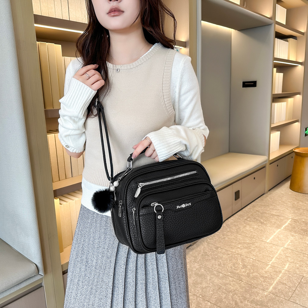 Bolsa Crossbody De Couro PU De Grande Capacidade Feminina Elegante Alça Ajustável B752  AMY em Oferta na Shopee