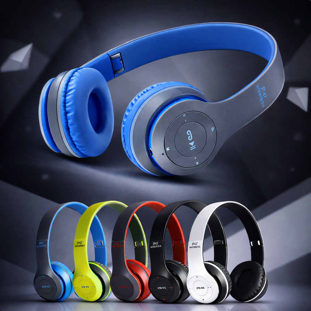 Fone De Ouvido Bluetooth Headphone Sem Fio 5.3 P2 Micro Sd Dobrável Microfone Corrida