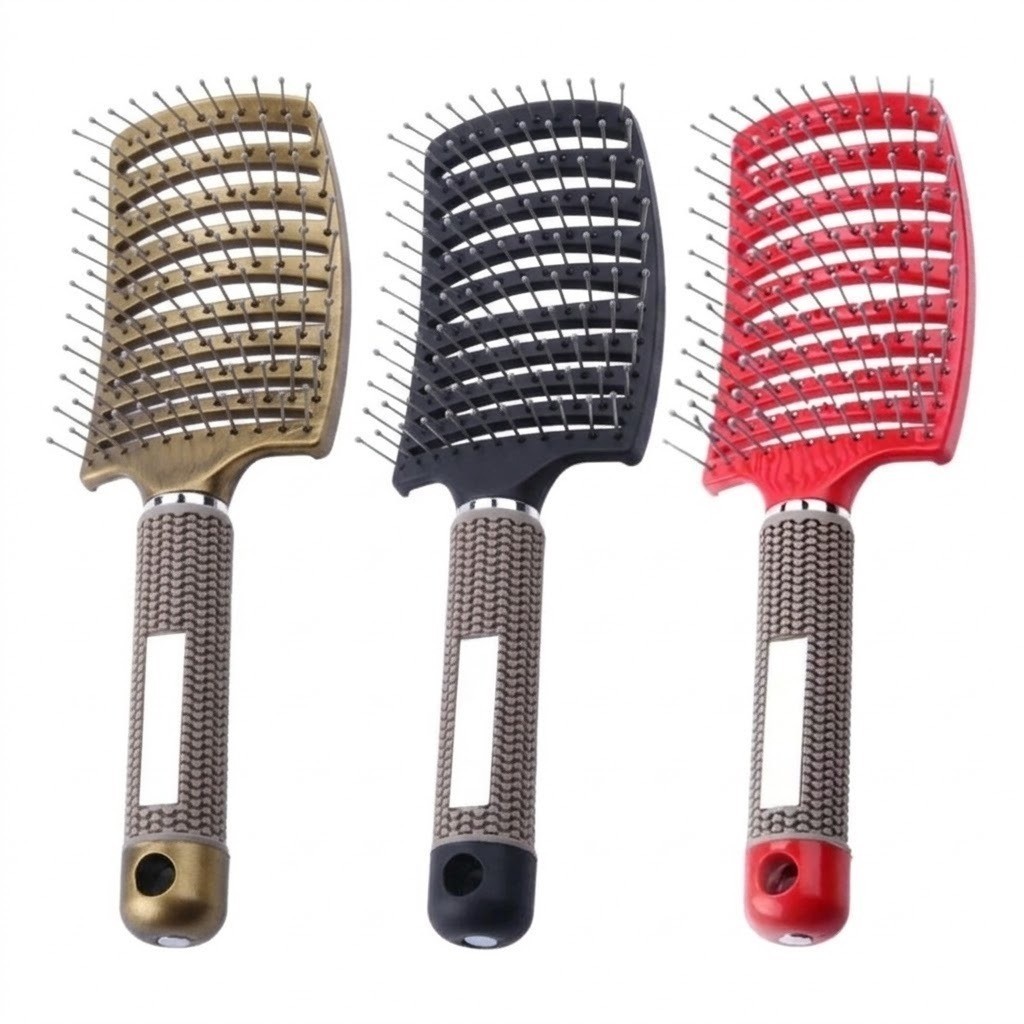 Kit 3 Escovas Desembaraçadora Raquetes Vazada  Hairdo Profissional