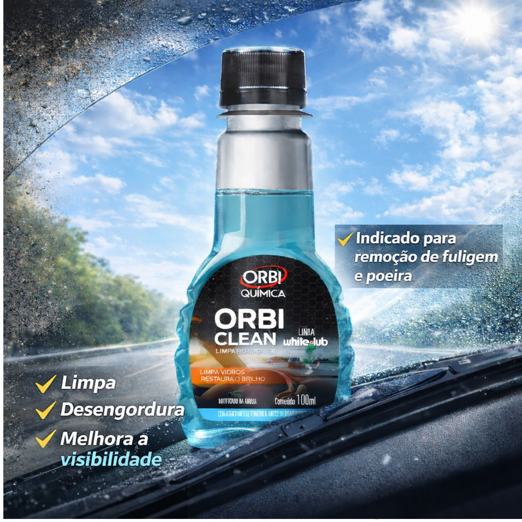 Orbi Clean Limpa Para-brisa Remove Óleo Gordura Insetos Melhora Visibilidade · foto 2