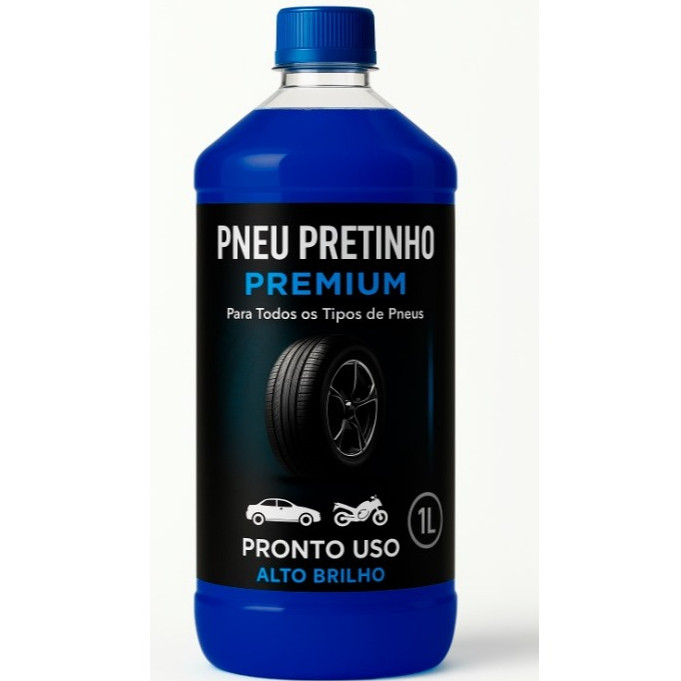 Pneu Pretinho Concentrado Automotivo Brilho Molhado baba de Camelo Brilha Pneu 1 Litro