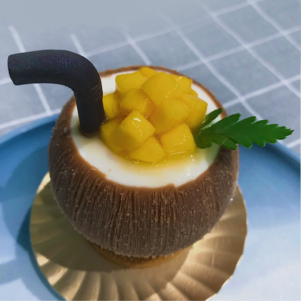 Molde De Bolo De Silicone De Coco Com 8 Células , Boneco De Neve De Natal , Faça Você Mesmo , Mousse De Chocolate , Gela