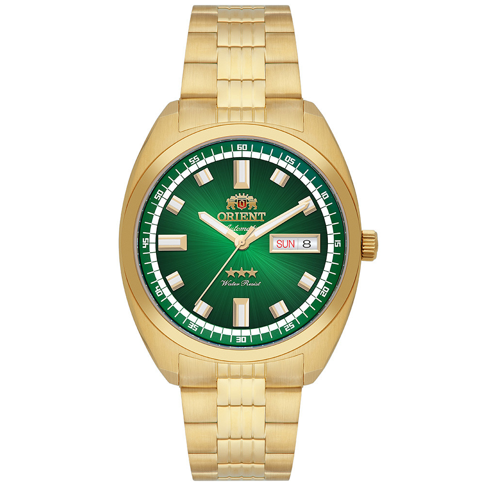 Relógio Orient Heritage Dourado Automático 3 Estrelas Luxo