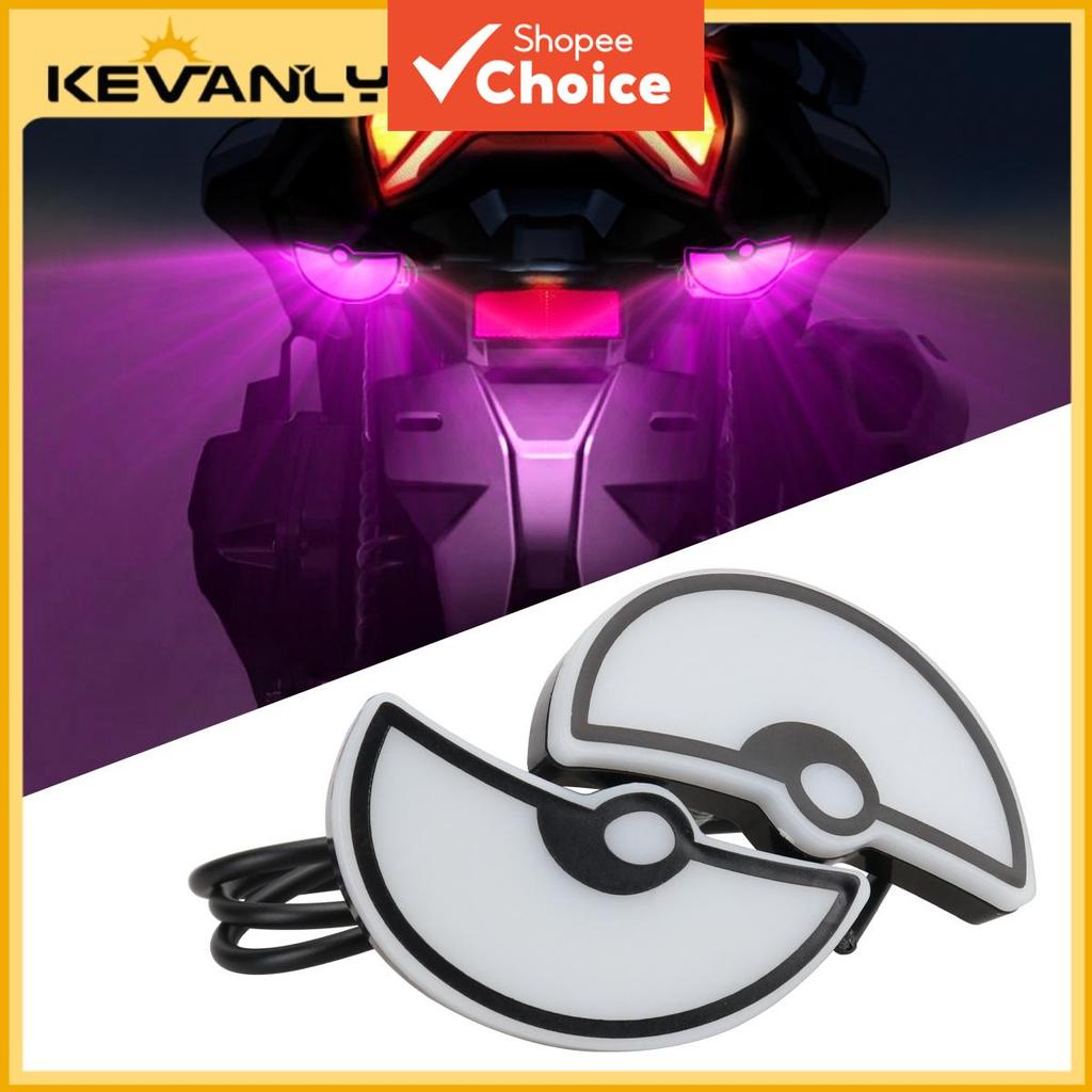 KEVANLY 2 peças moto Semi-circular Olho de Gato Olho do Diabo Piscante LED2V Luz de Placa em Formato de Mini Lanterna