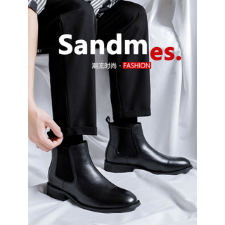 Botas Chelsea de couro de camada superior masculinas de couro genuíno outono inverno botas de couro pontiagudo britânico